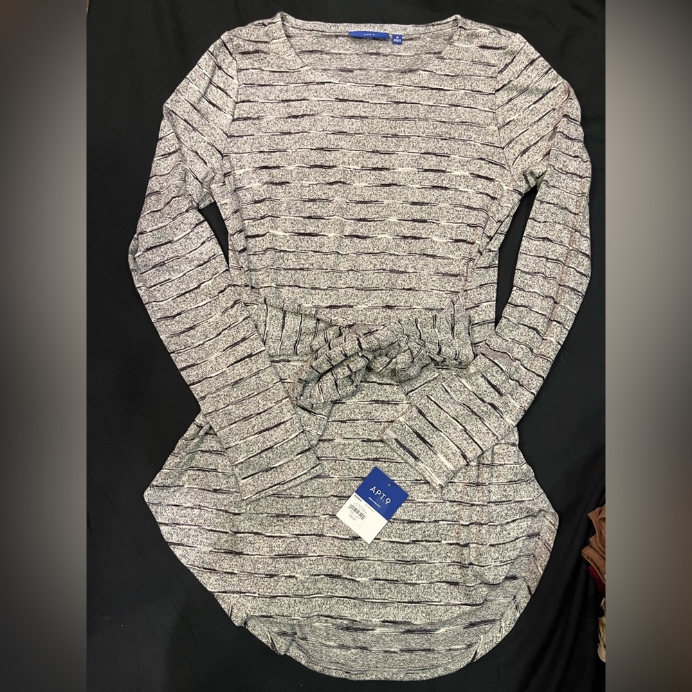 Striped body con tie dress